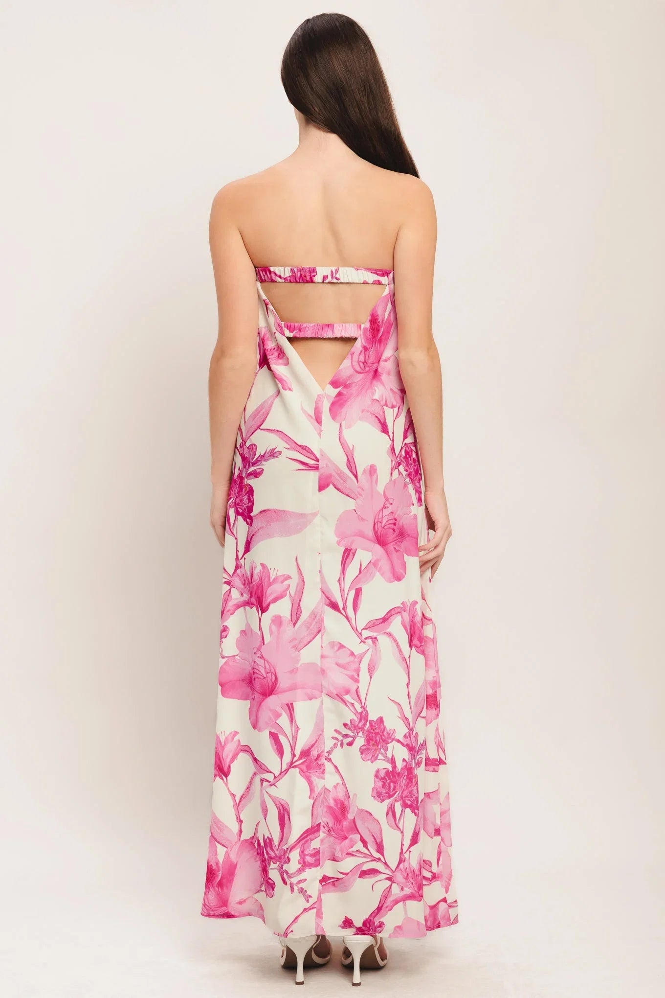 SOFT ROSE ESCAPE OPEN BACK MAXI DRESS