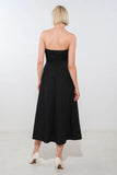 MYSTIC MIDI DRESS STRAPLESS COTTON DRESS