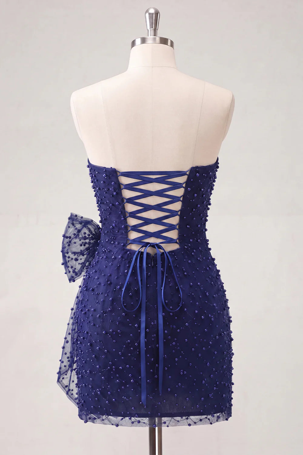 Lilac Bodycon Beaded Strapless Short Homecoming Dress