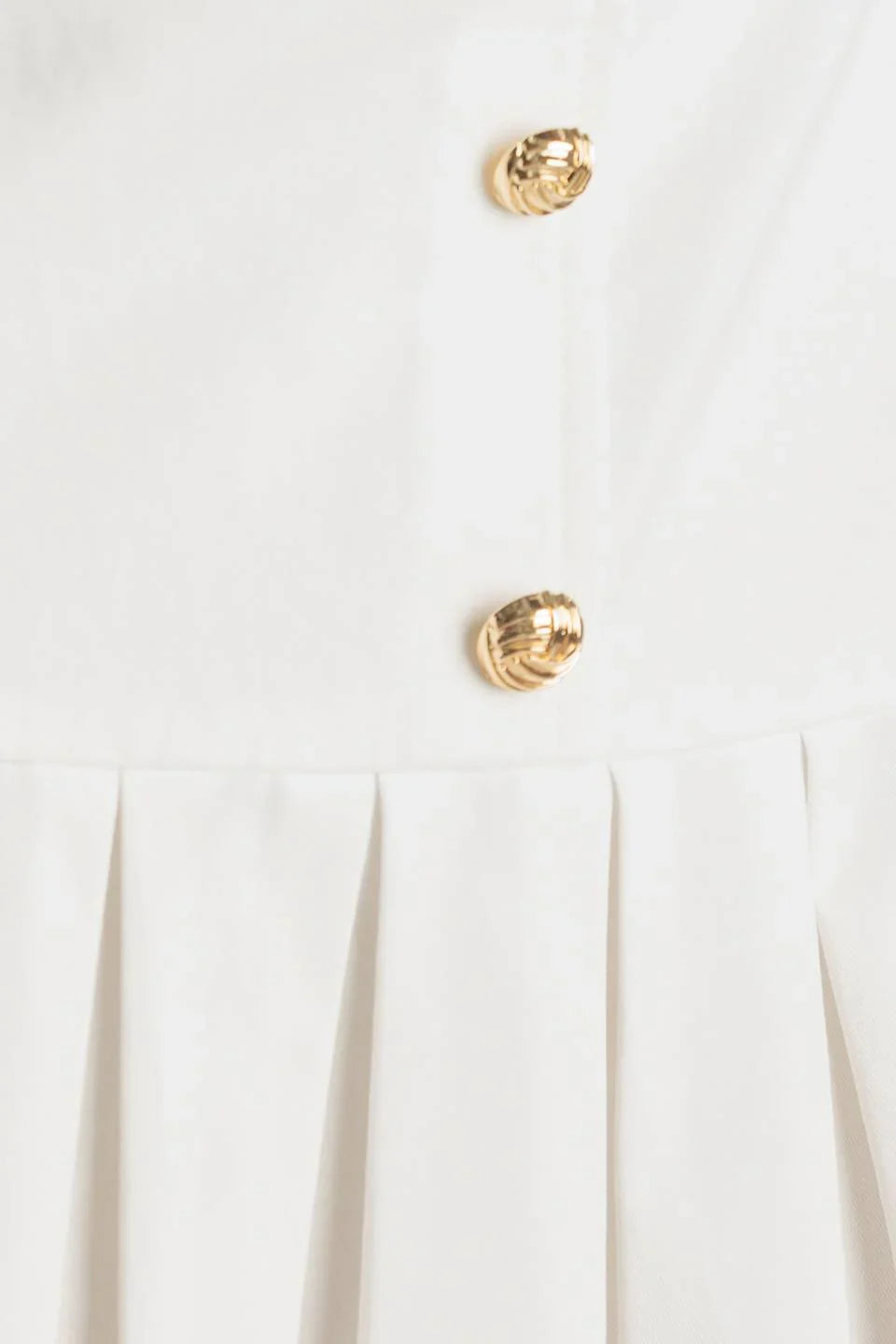 NO COMPARISONS PLEATED SKIRT MINI DRESS WHITE FINAL SALE