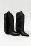 Deston Fringe Boots in Black