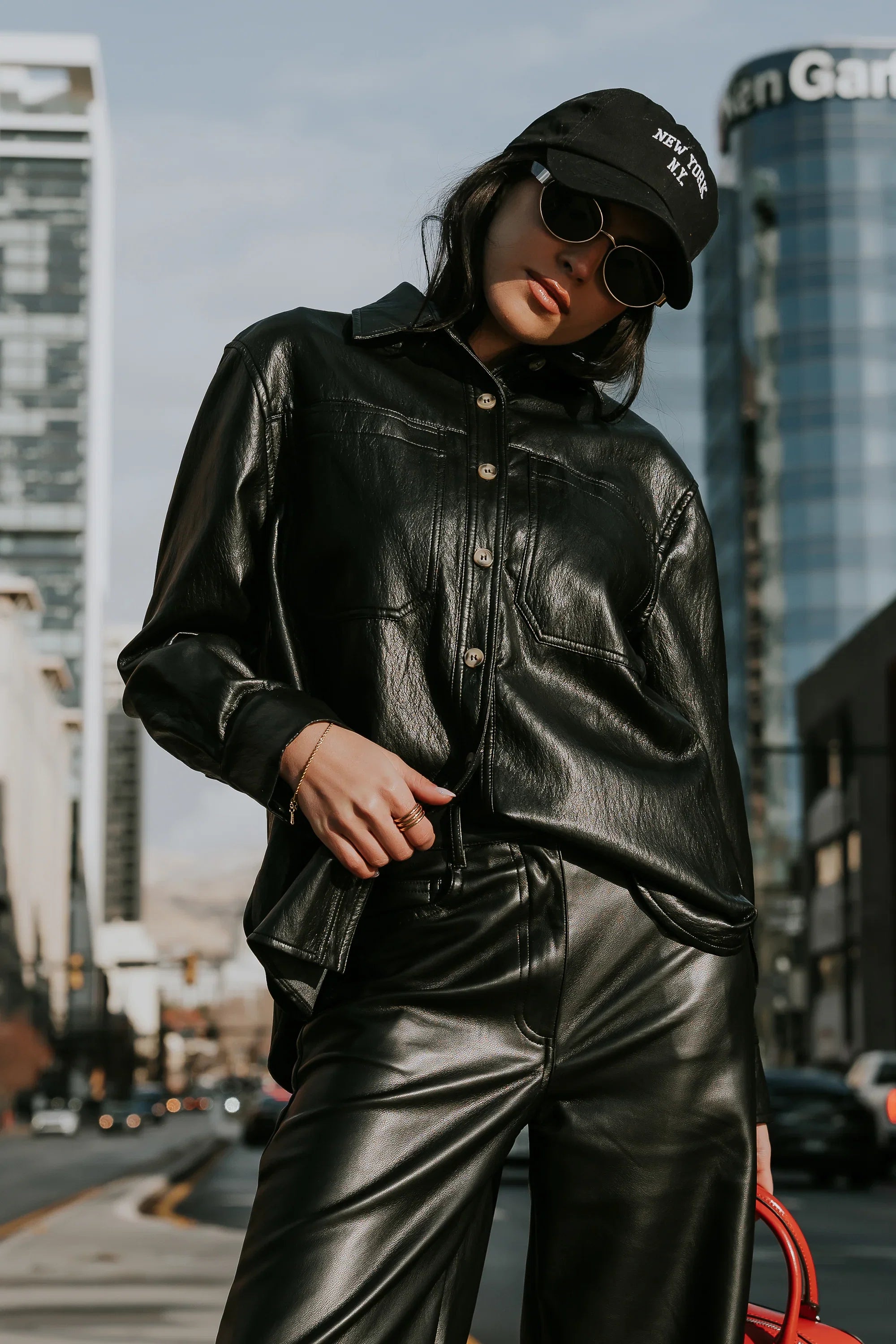 Bruno Vegan Leather Shacket FINAL SALE