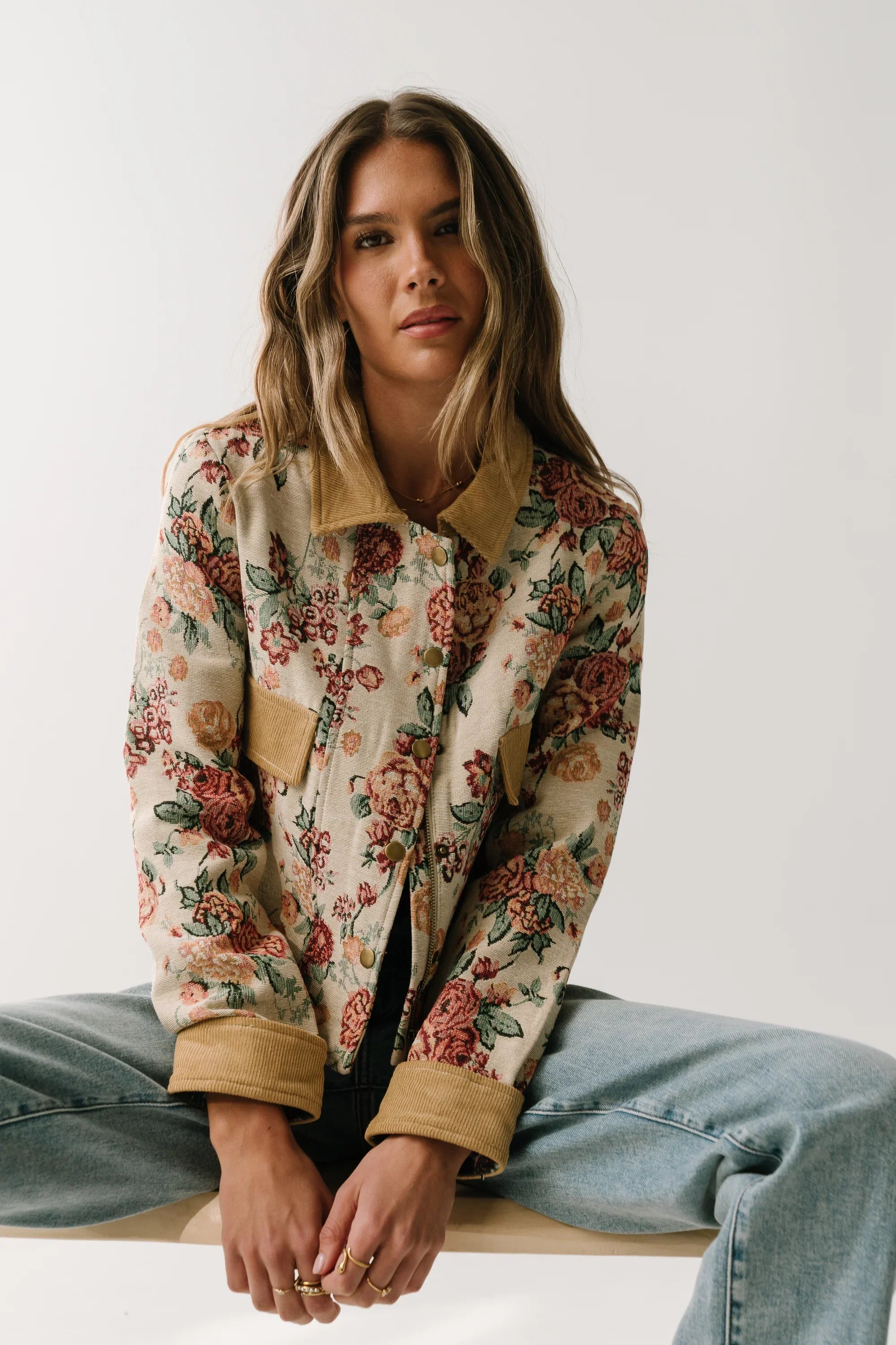 Joanna Floral Cropped Jacket FINAL SALE