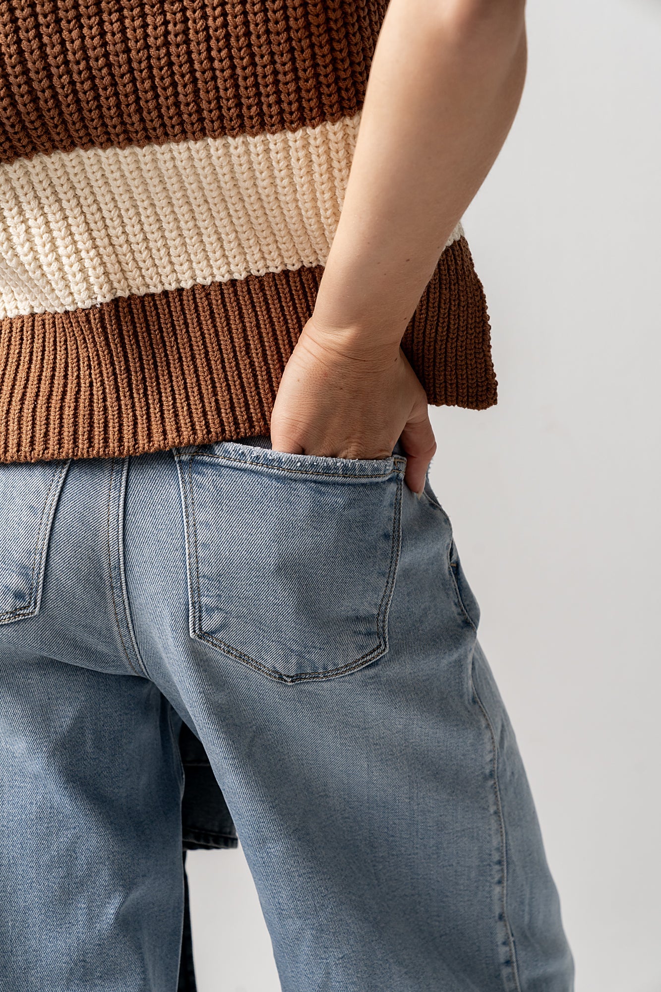 Stella Pleated Baggy Jeans