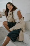 Micha Pleated Shorts in Denim