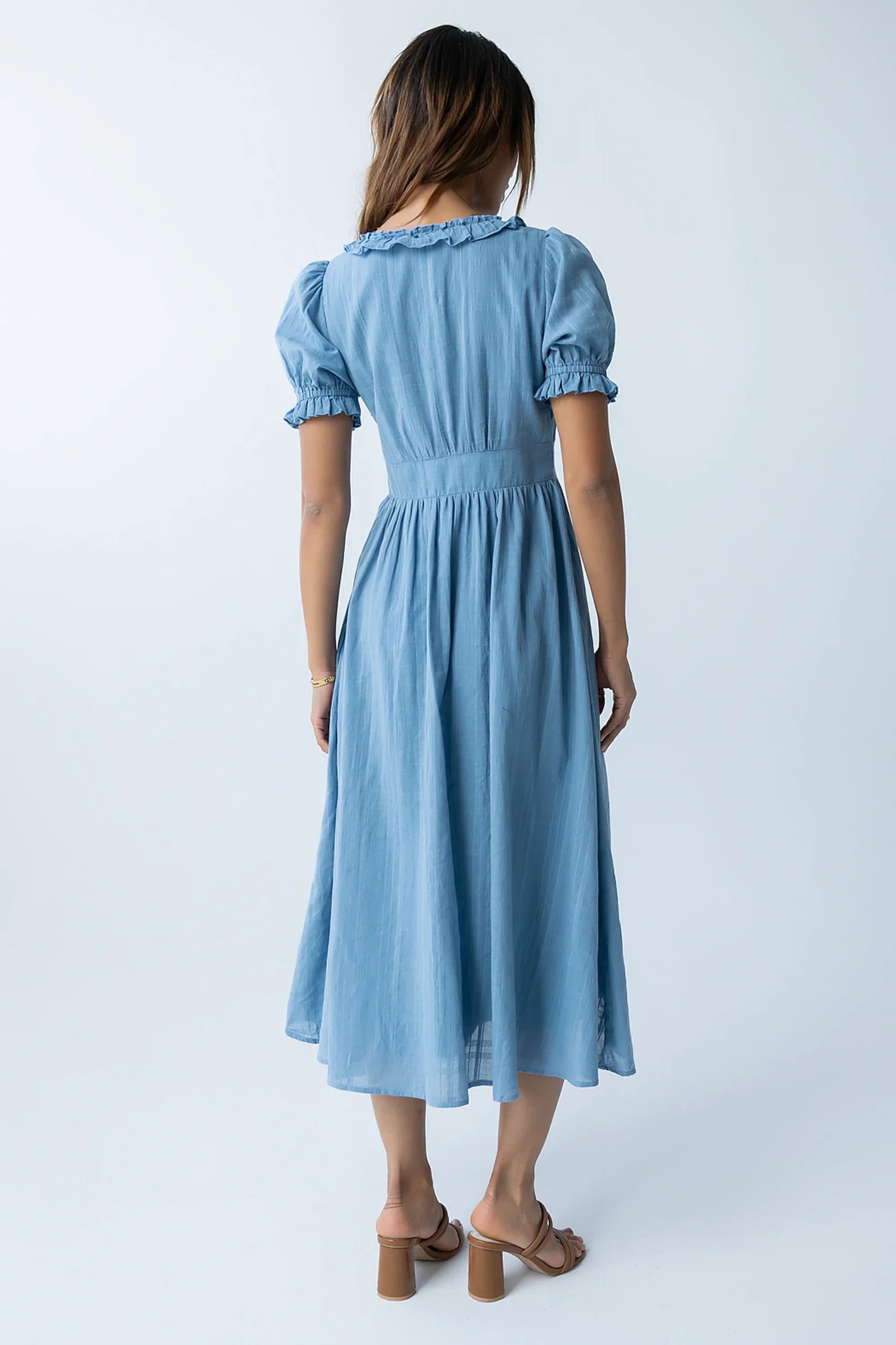 Demi Maxi Dress in Slate Blue