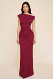 Ruched Off The Shoulder Black Mermaid Formal Dress