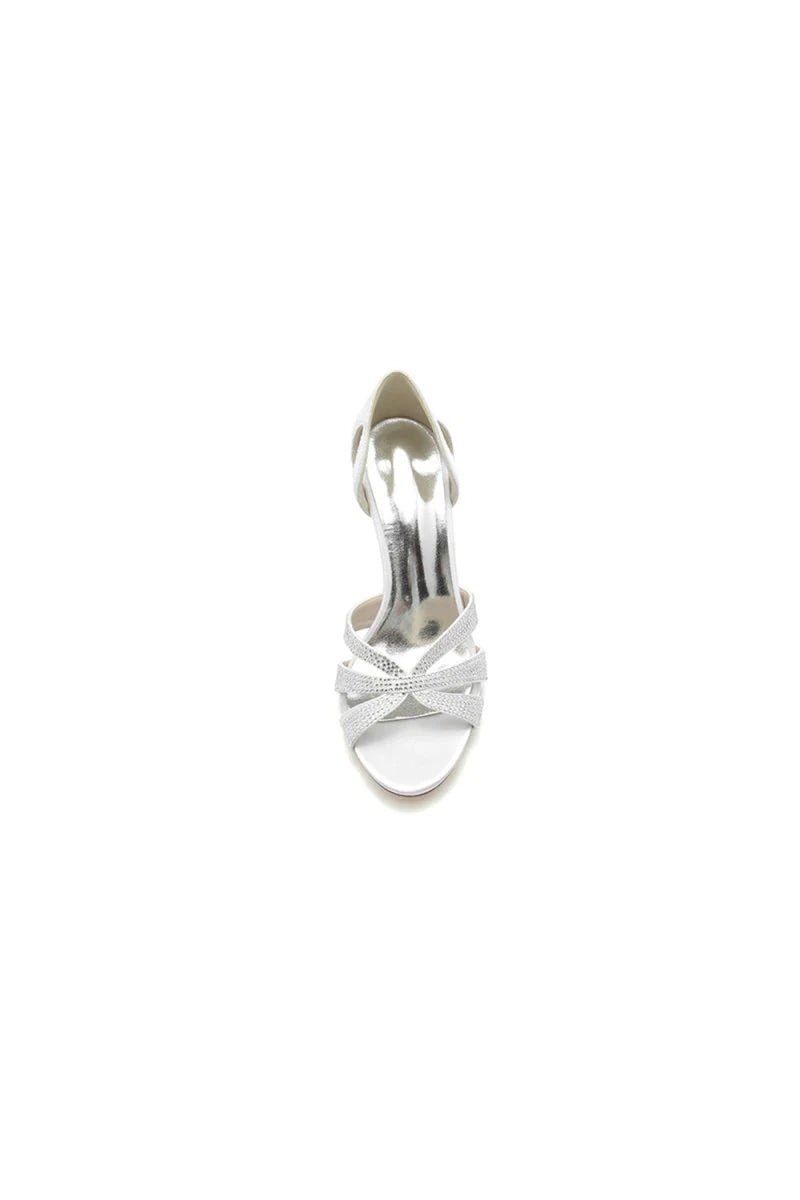 Sexy Open Toe Hollow Out Wedding Shoes With Rhinestone