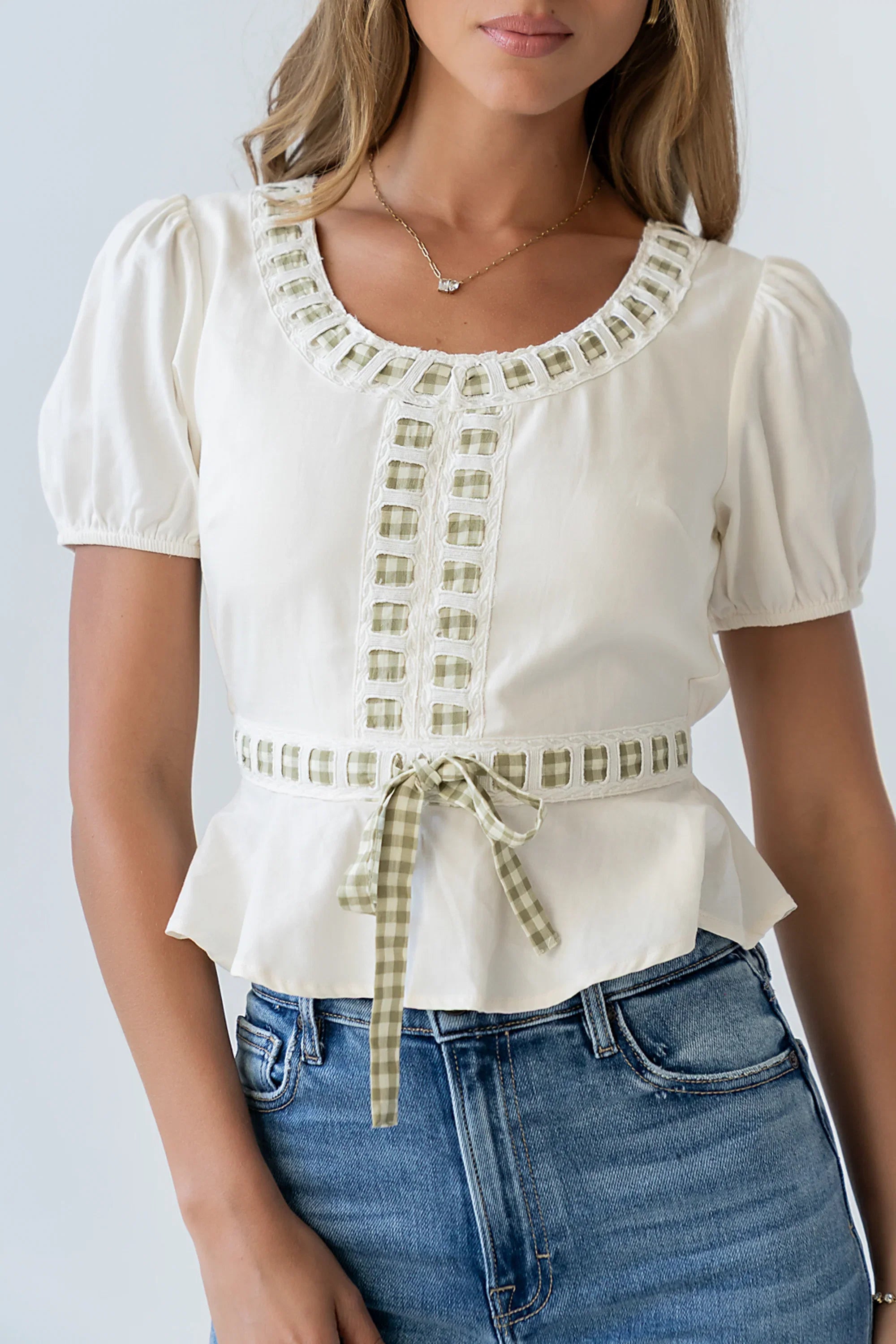 Wesley Baby Doll Top in Ivory