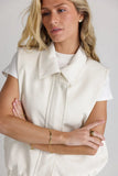 Rory Collared Vest in Cream FINAL SALE