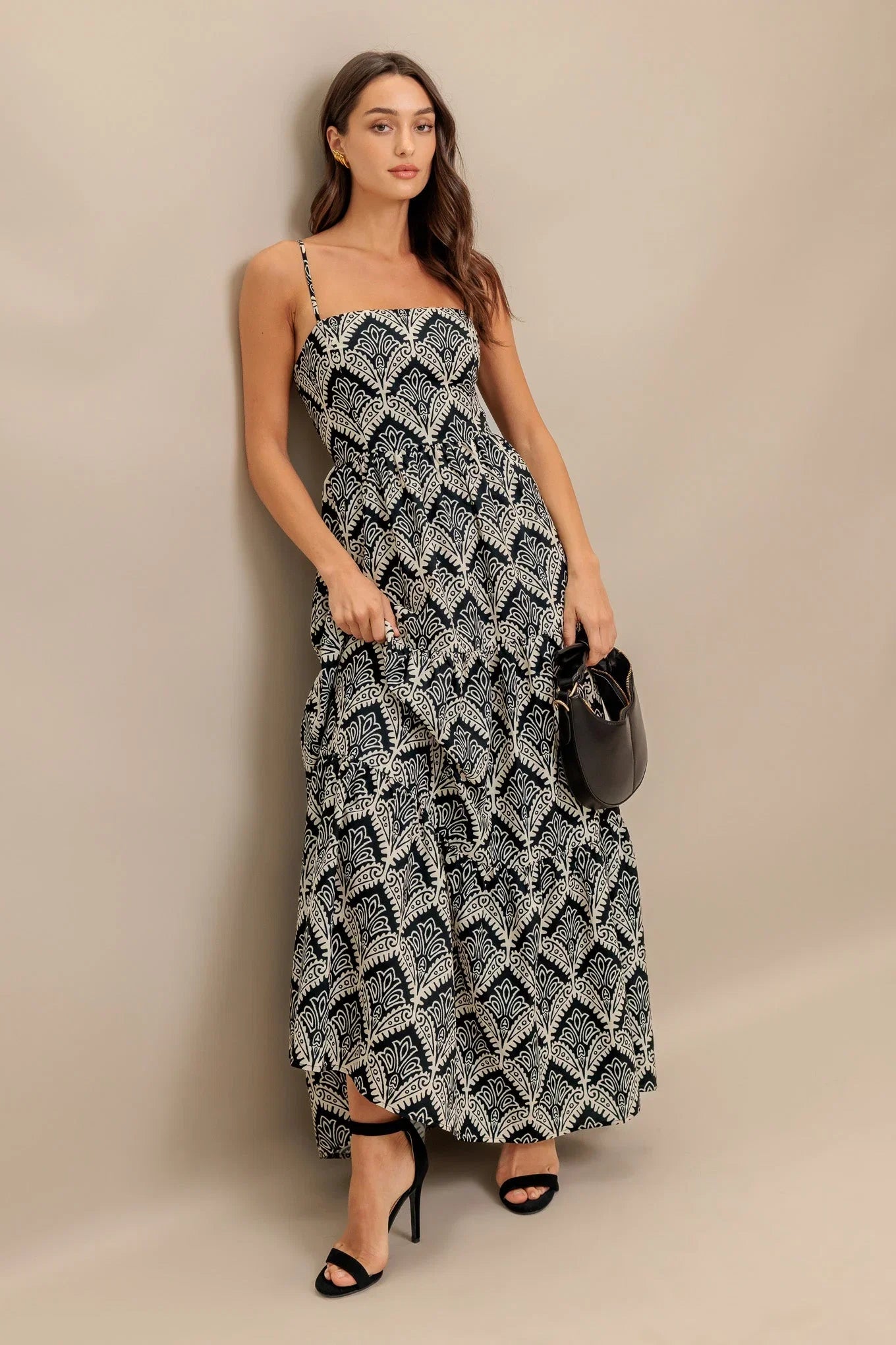 Hazelwood Garden Maxi Dress Black Ivory FINAL SALE