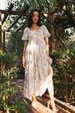 Kendry Floral Maxi Dress in Blue FINAL SALE