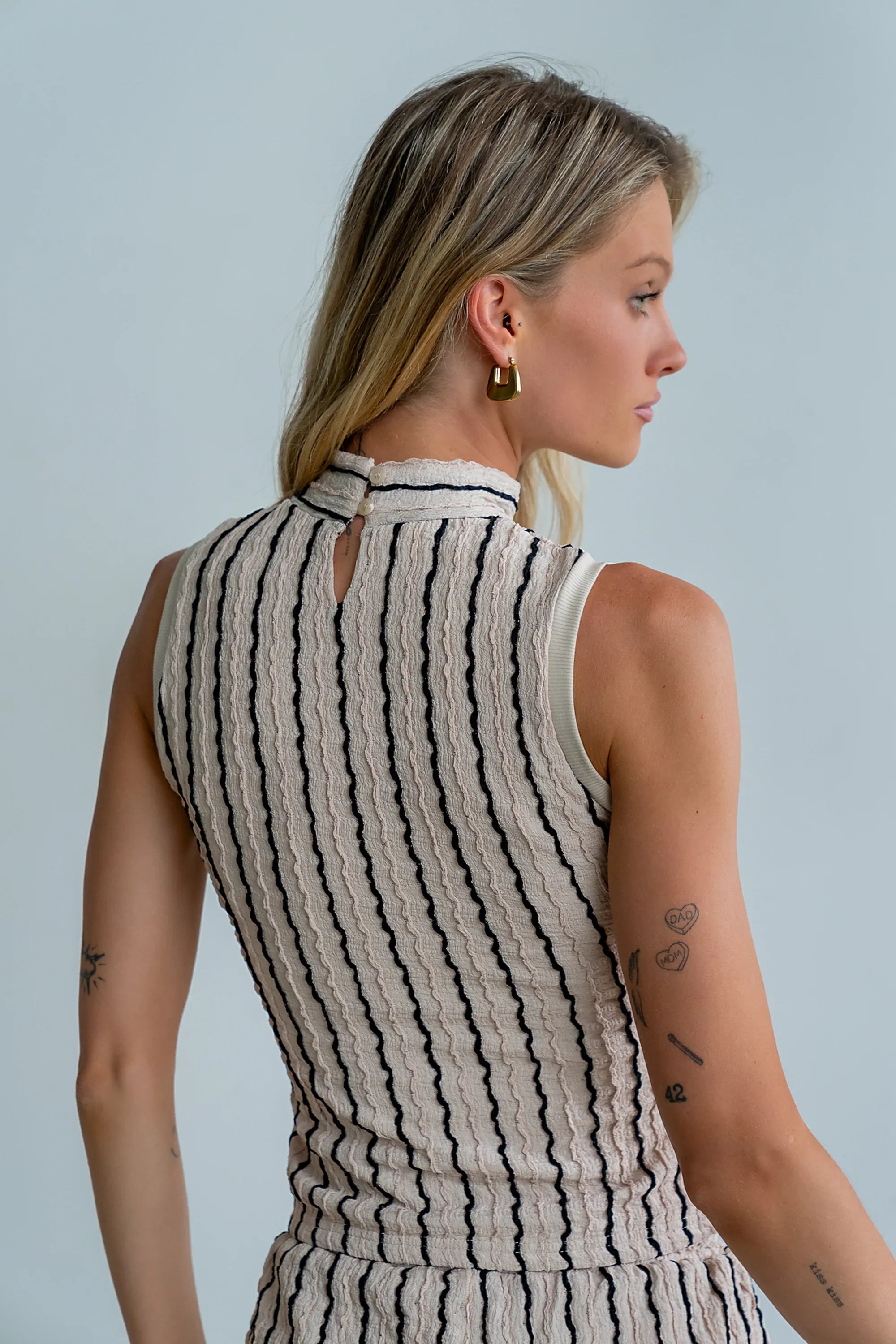 Willow Textured Top in Beige