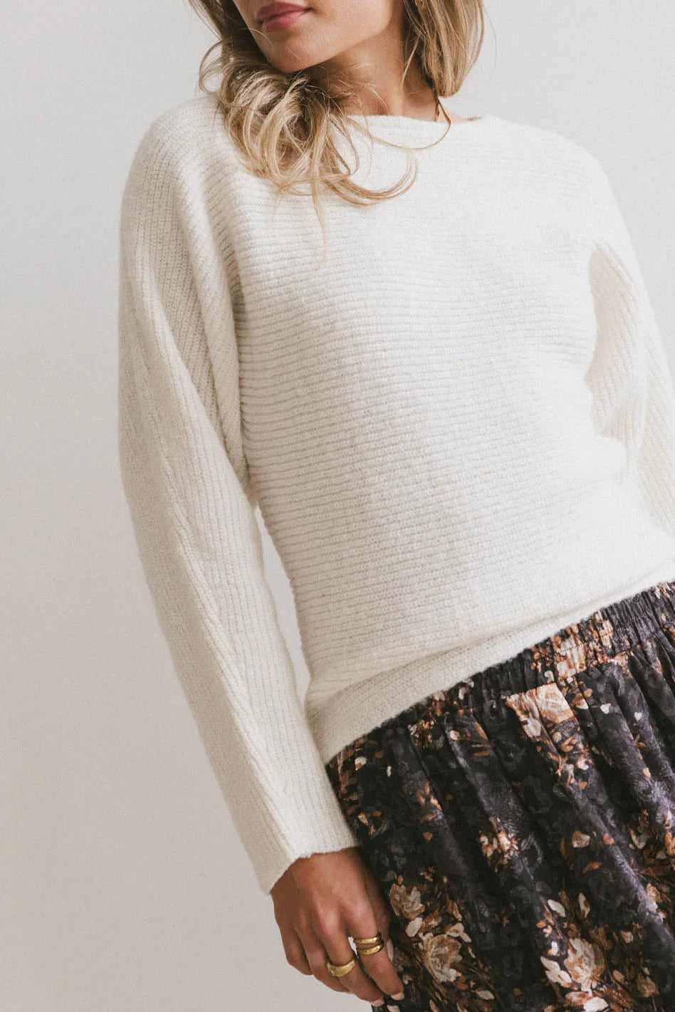 Azura Knit Sweater in Cream FINAL SALE