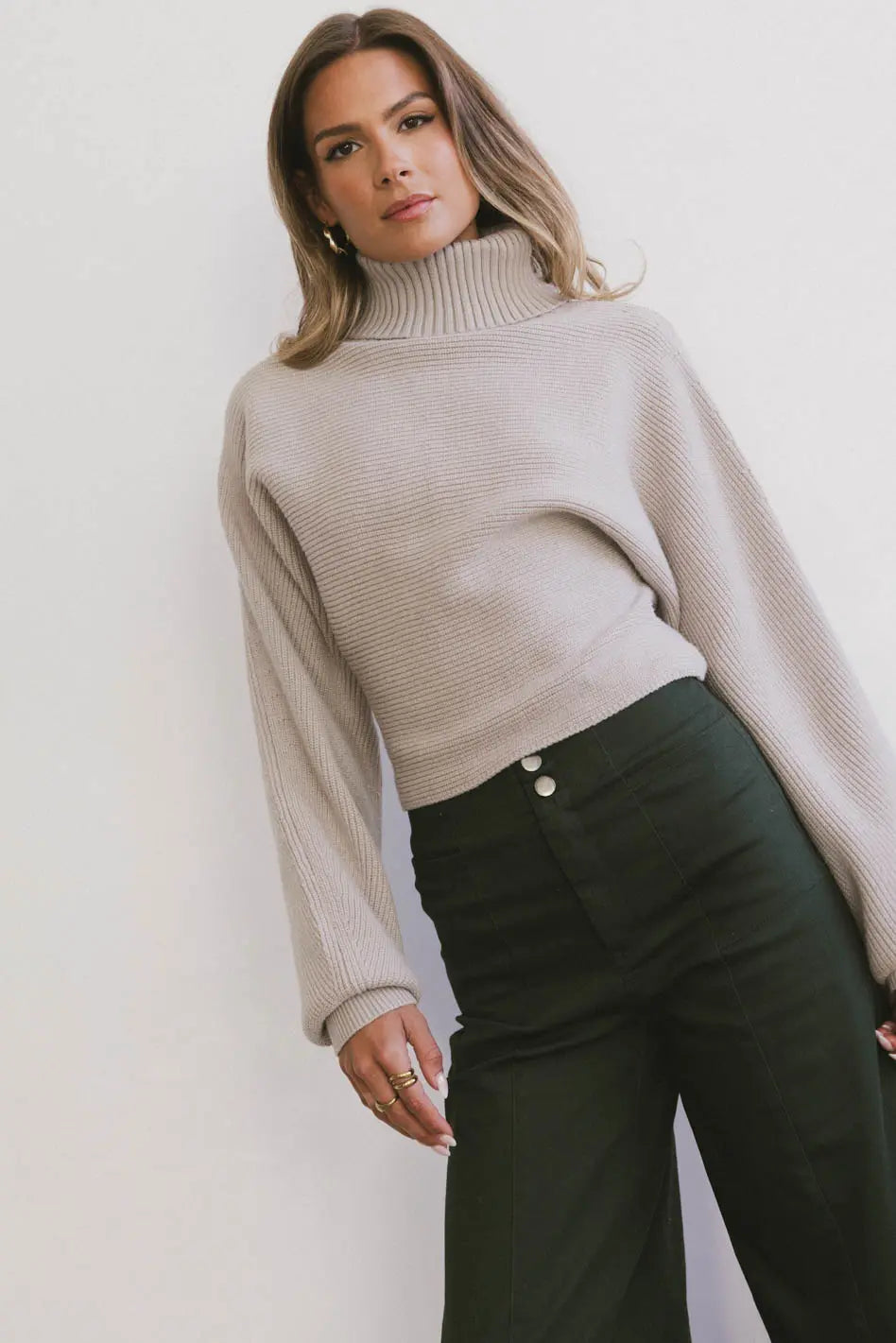 Gracelyn Turtleneck Sweater in Fog FINAL SALE