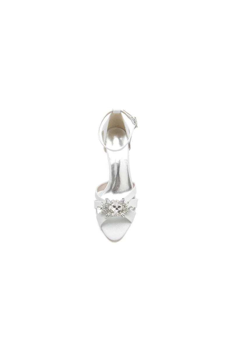 Open Toe Glitter Toe Ankle Strap Hollow out Stiletto Heels