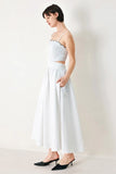 PURE ELEGANCE WHITE MIDI DRESS