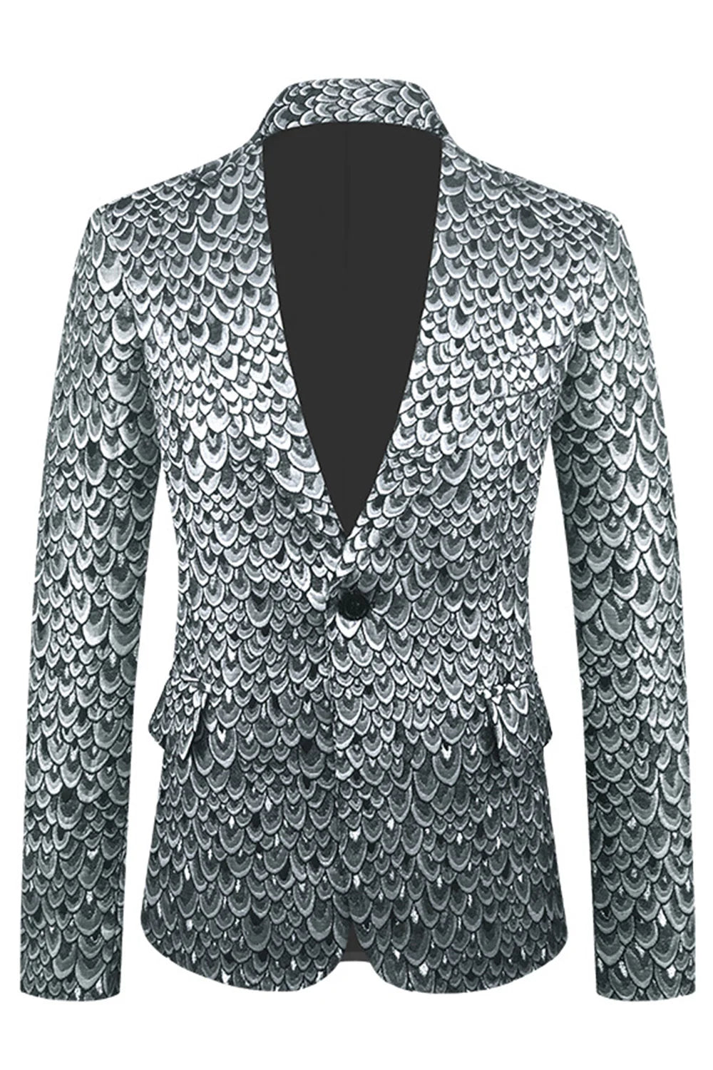 Mens Golden Jacquard Shawl Lapel Blazer