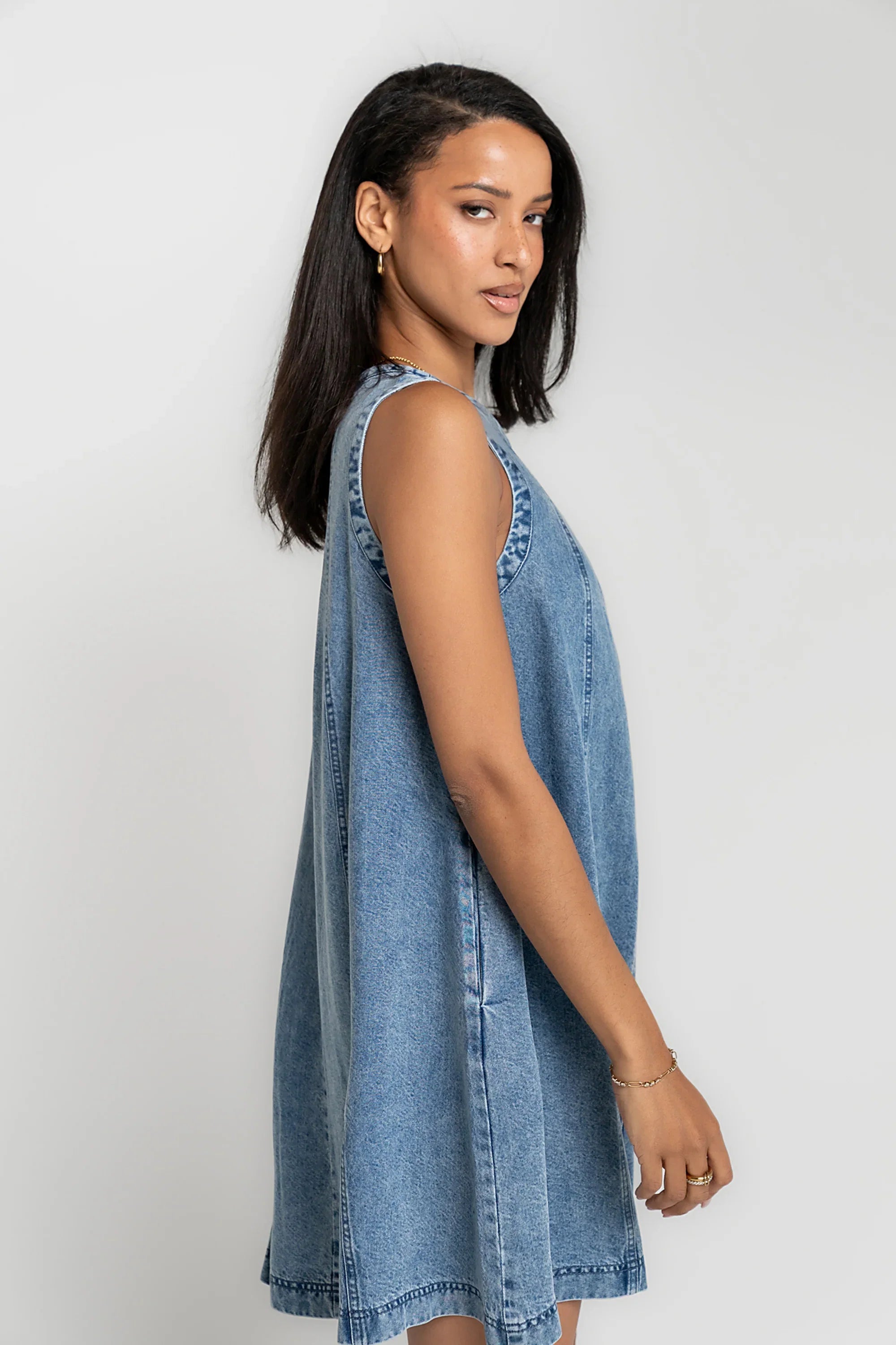 Elyse Sleeveless Denim Mini Dress