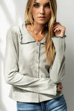 Jazmine Contrast Top in Grey FINAL SALE