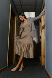 Lara Ribbed Midi Dress in Mocha