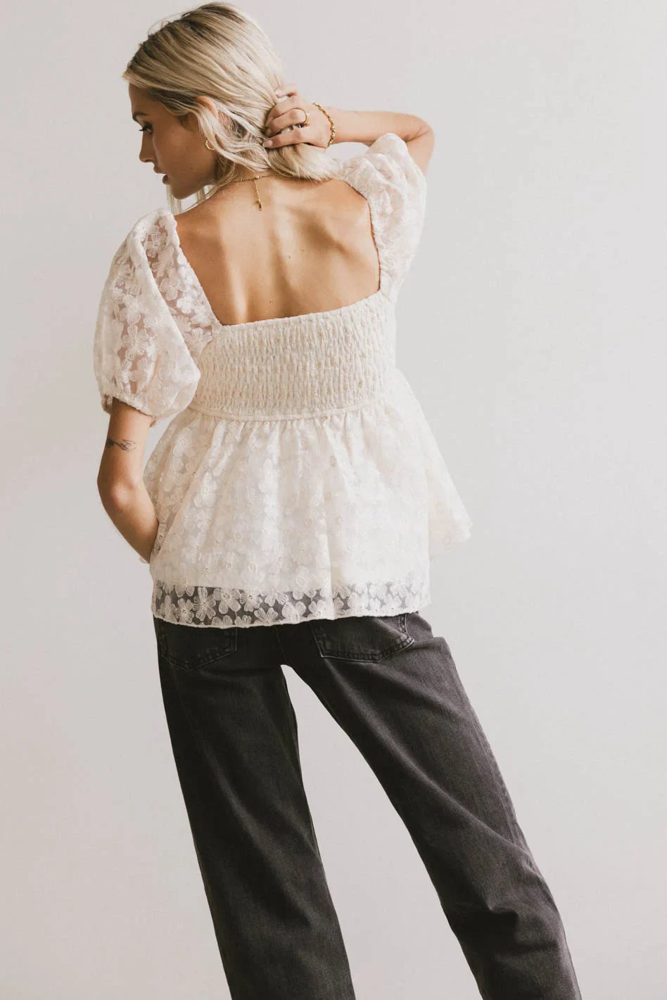Baylinn Floral Peplum Top FINAL SALE