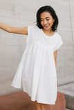 Livia Contrast Mini Dress in White FINAL SALE