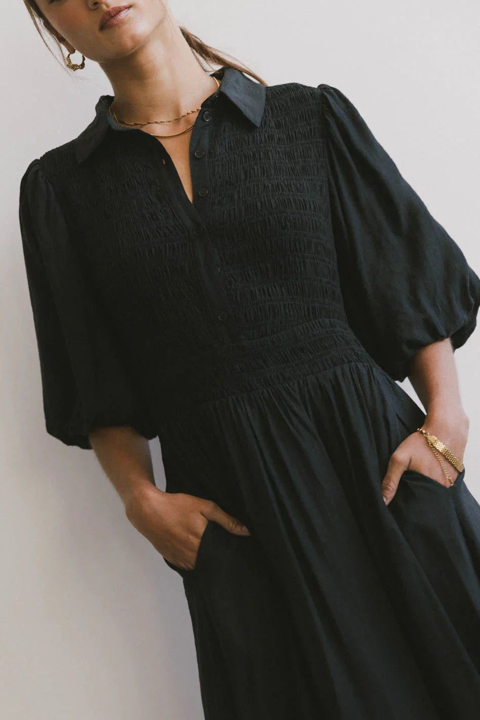 Belen Midi Dress in Dark Teal FINAL SALE