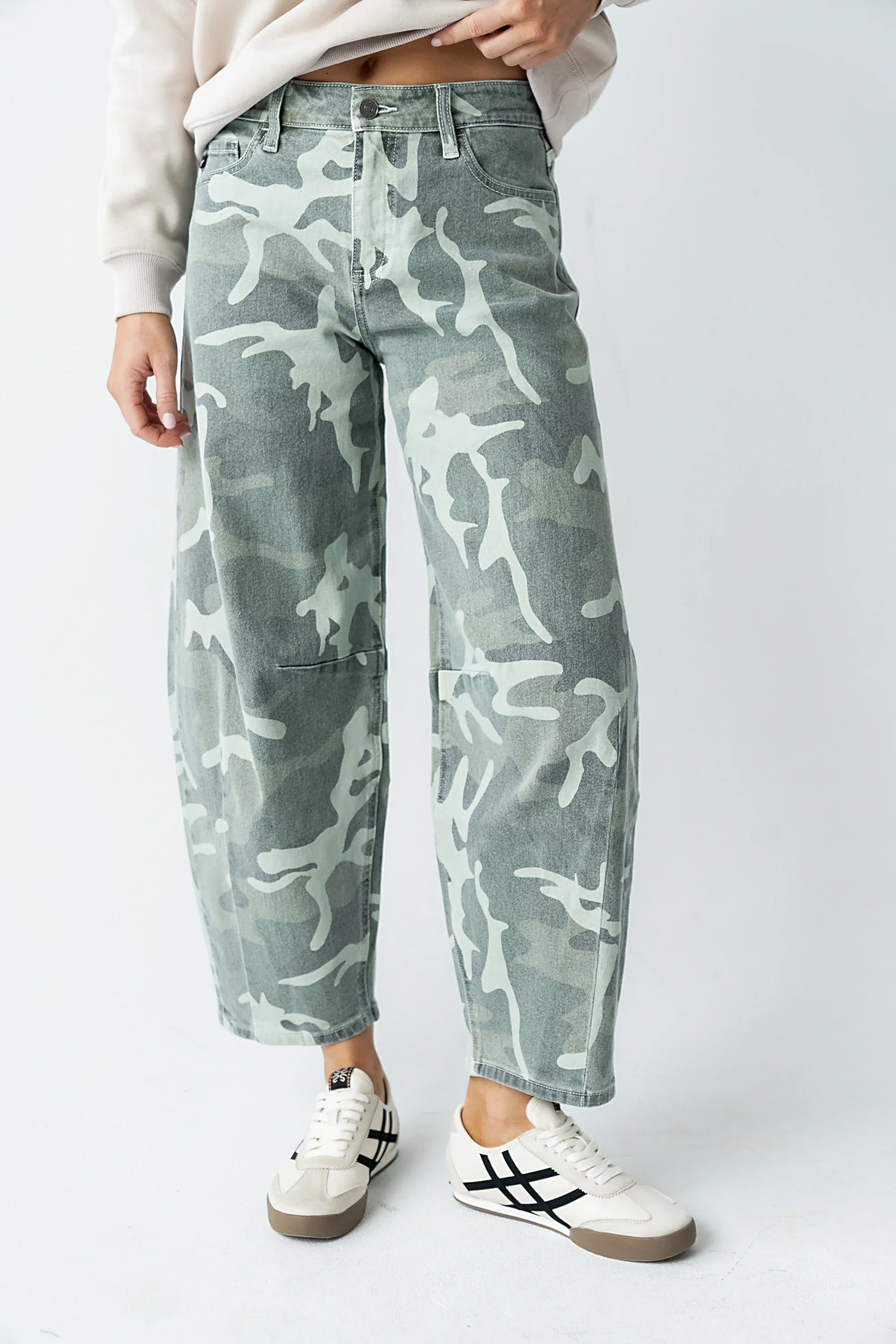 Maddison Camo Barrel Jeans FINAL SALE