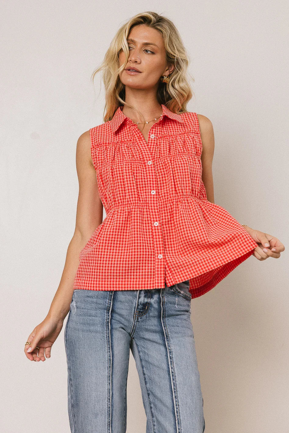 Lea Gingham Blouse FINAL SALE