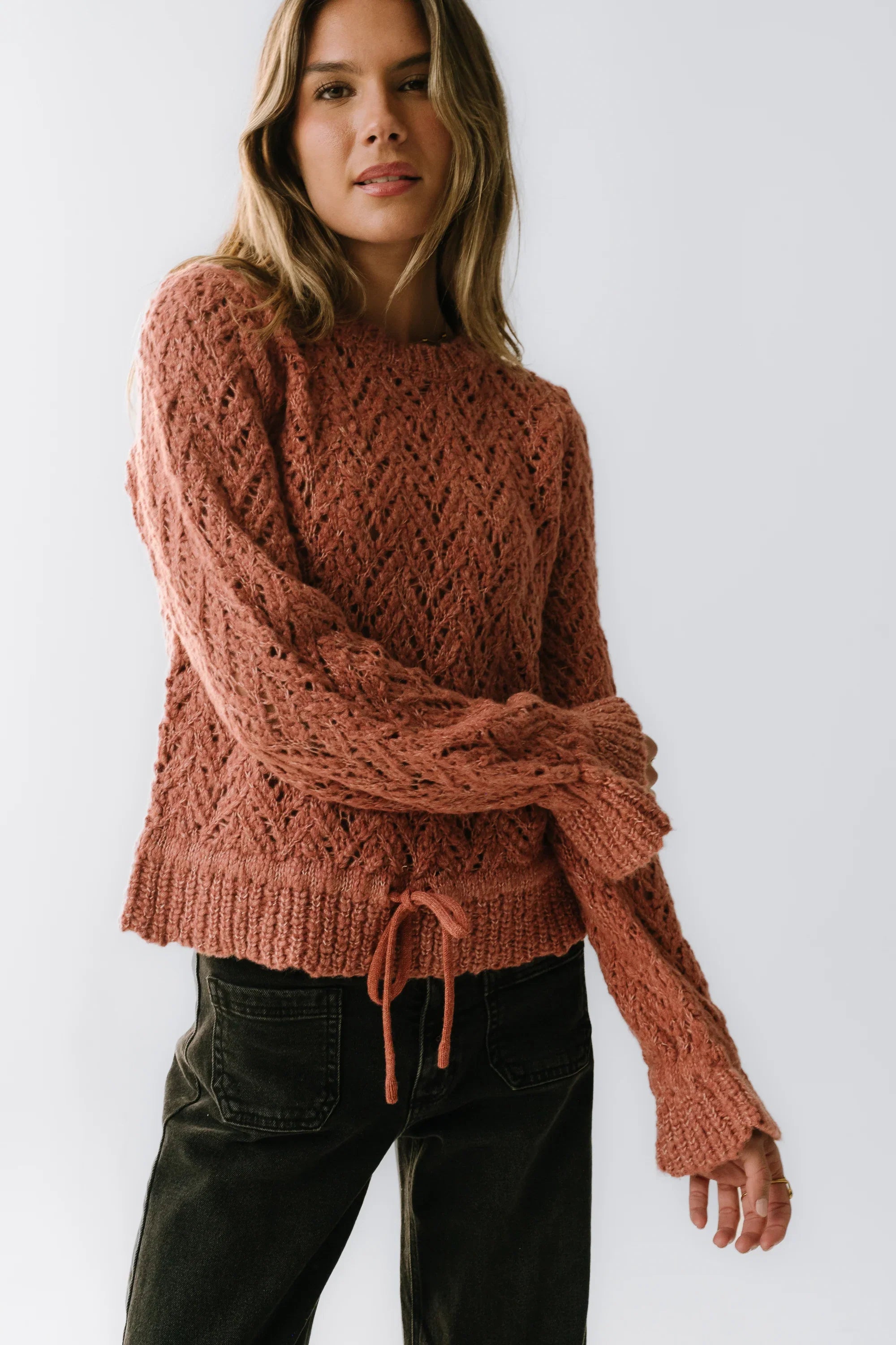 Joseph Knit Sweater in Rose FINAL SALE