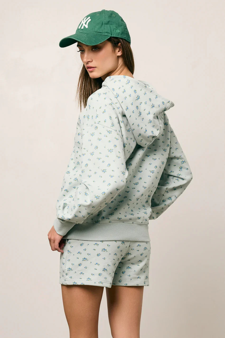 Elora Floral Sweatshirt in Blue FINAL SALE