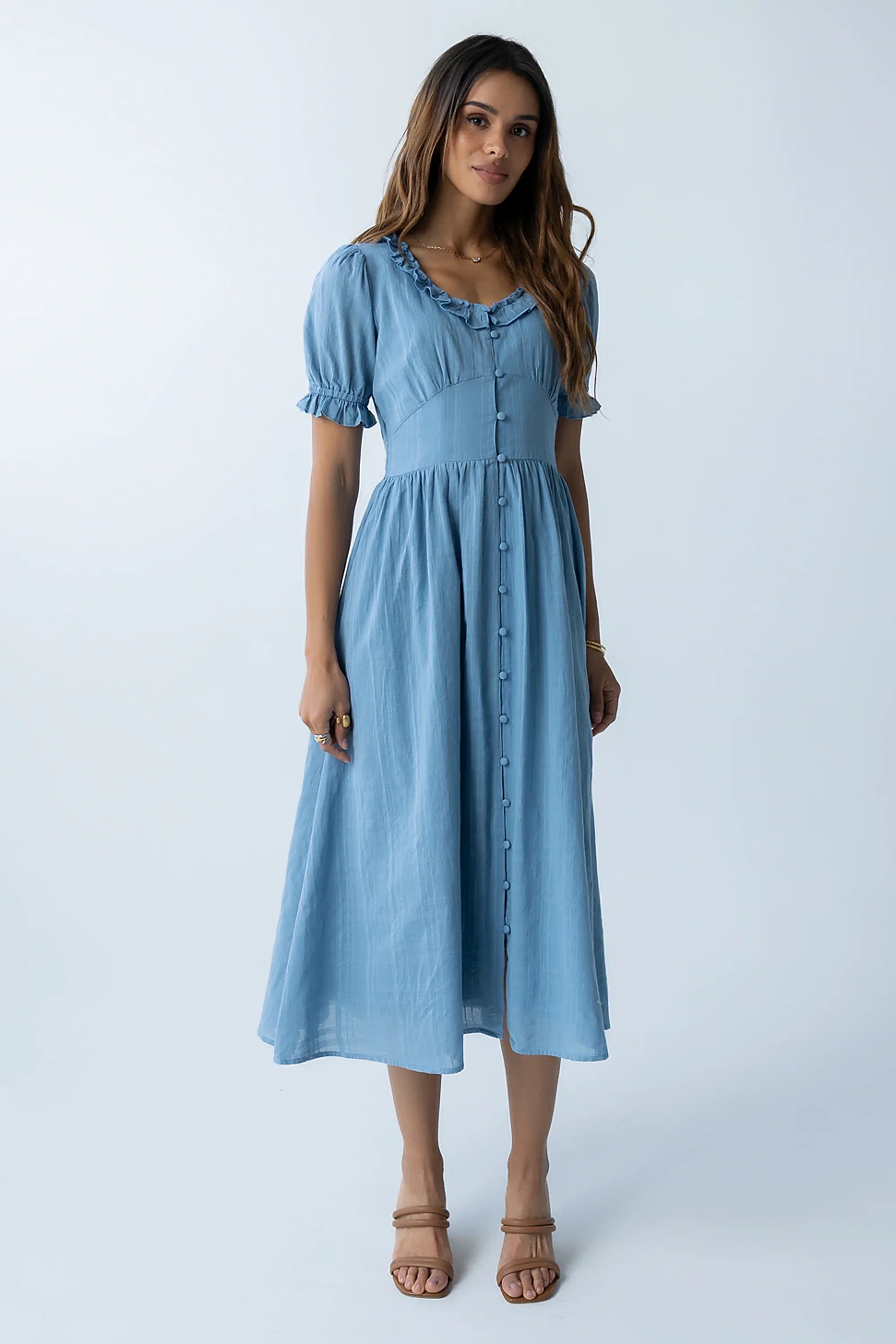 Demi Maxi Dress in Slate Blue