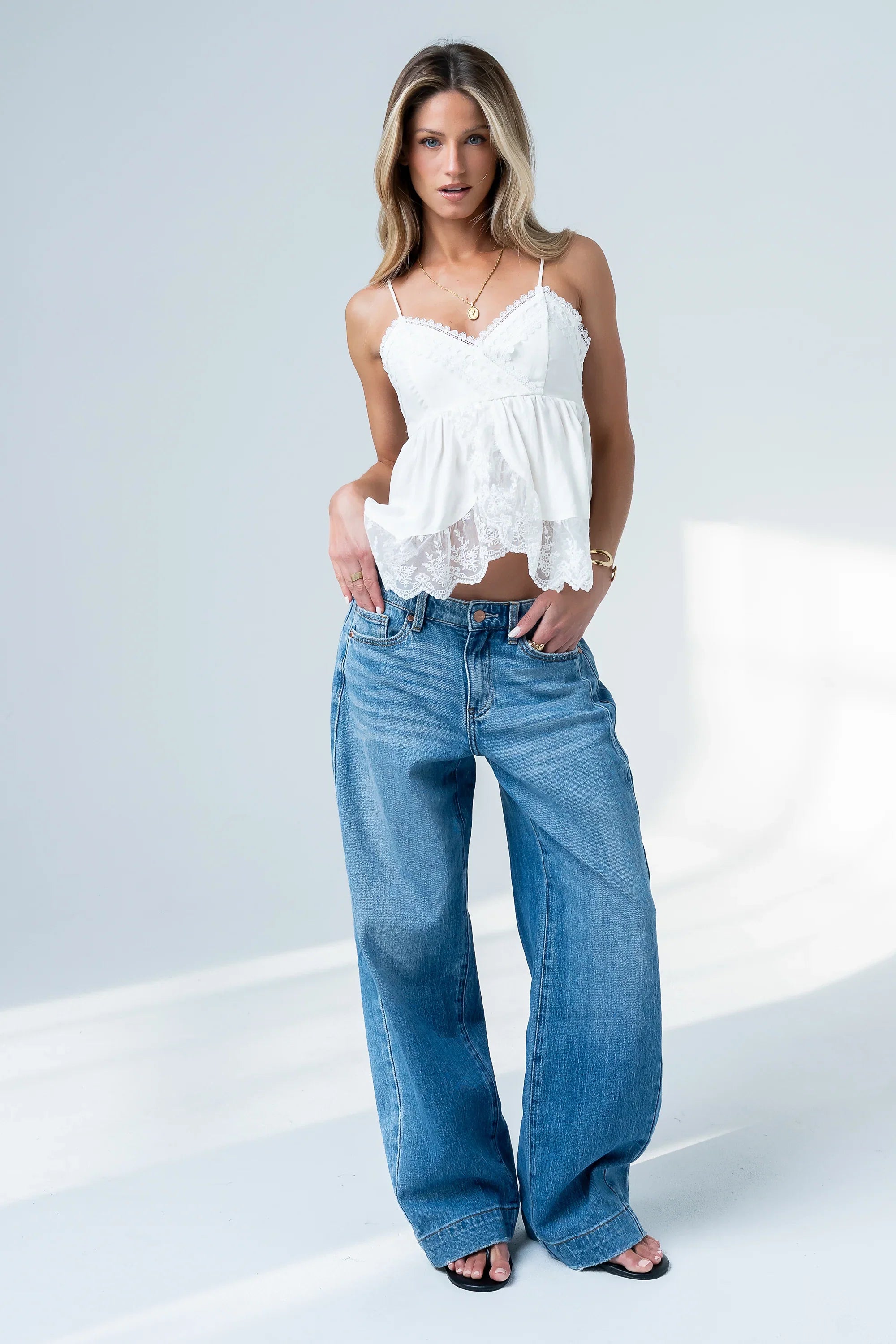 Fern Tank Top in Ivory