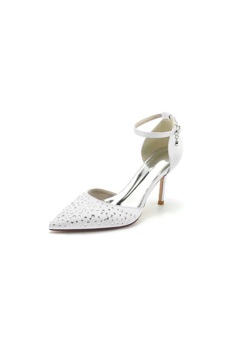 Pointed Toe High Heels with Ankle Strap