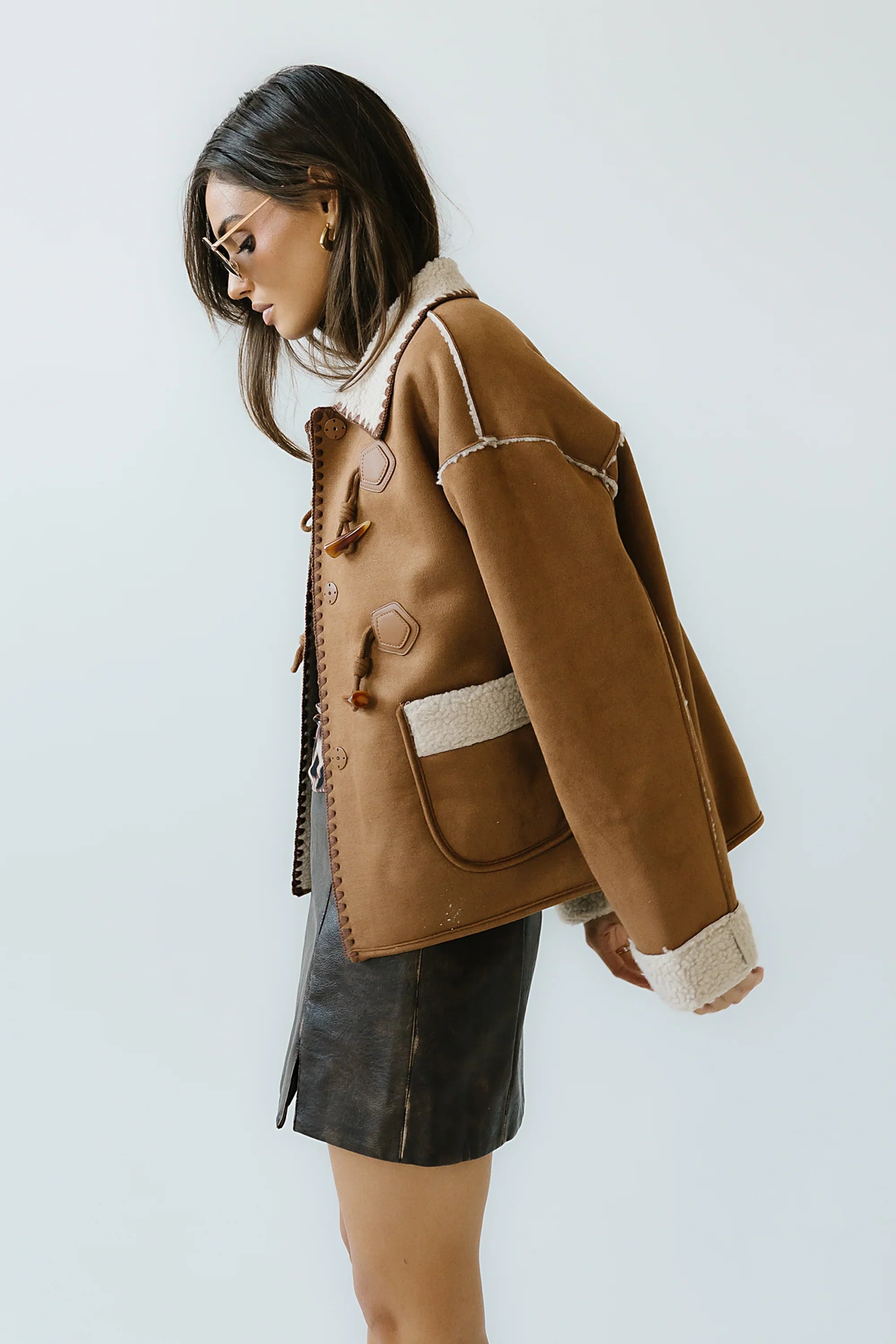 Collins Suede Jacket in Camel FINAL SALE