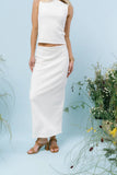 Opal Textured Skirt in Ivory