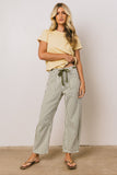 Jocelyn Barrel Jeans in Green Stripe FINAL SALE