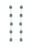 Dripping Turquoise Delicate Drop Earrings
