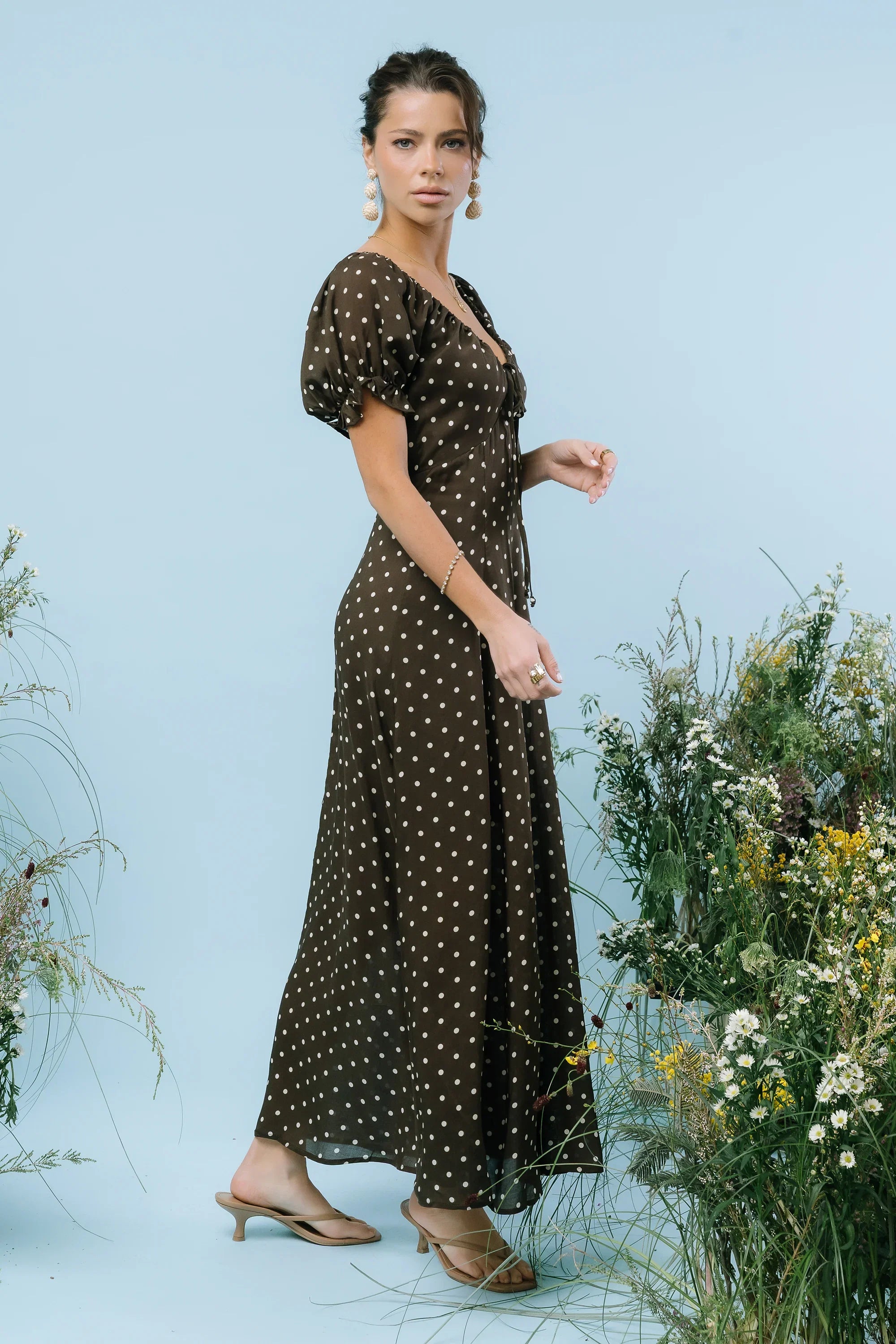 Julianna Polka Dot Maxi Dress