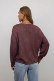 Tate Knit Sweater in Burgundy