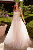 A1288 A LINE DRESS WITH MULTI COLORED FLORAL EMBELLISHMENT ANDREA LEO