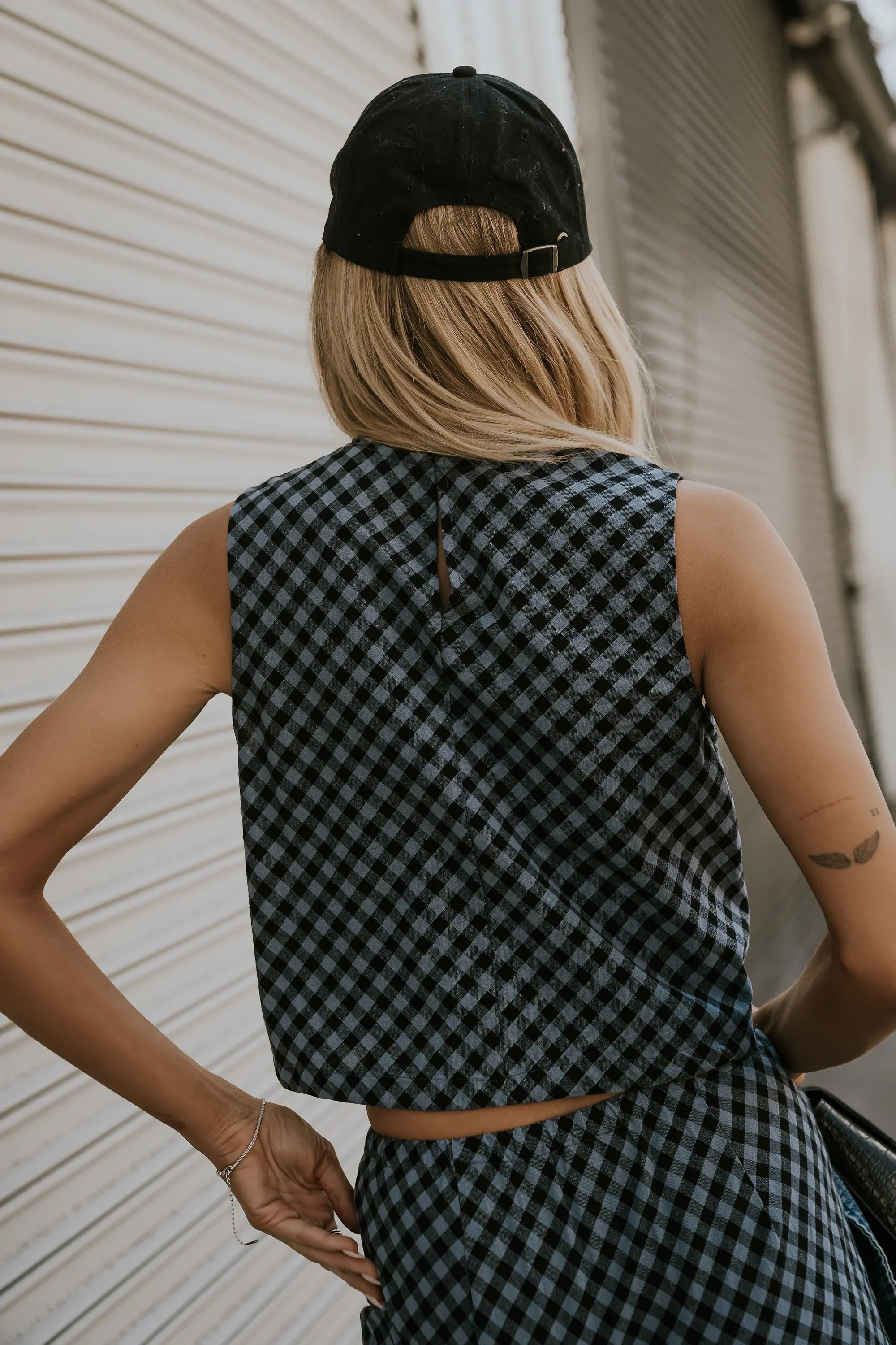 Baylor Plaid Tank