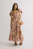 Robbie Floral Midi Dress in Pink FINAL SALE