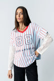 Home Run Oversized Tee in Blue