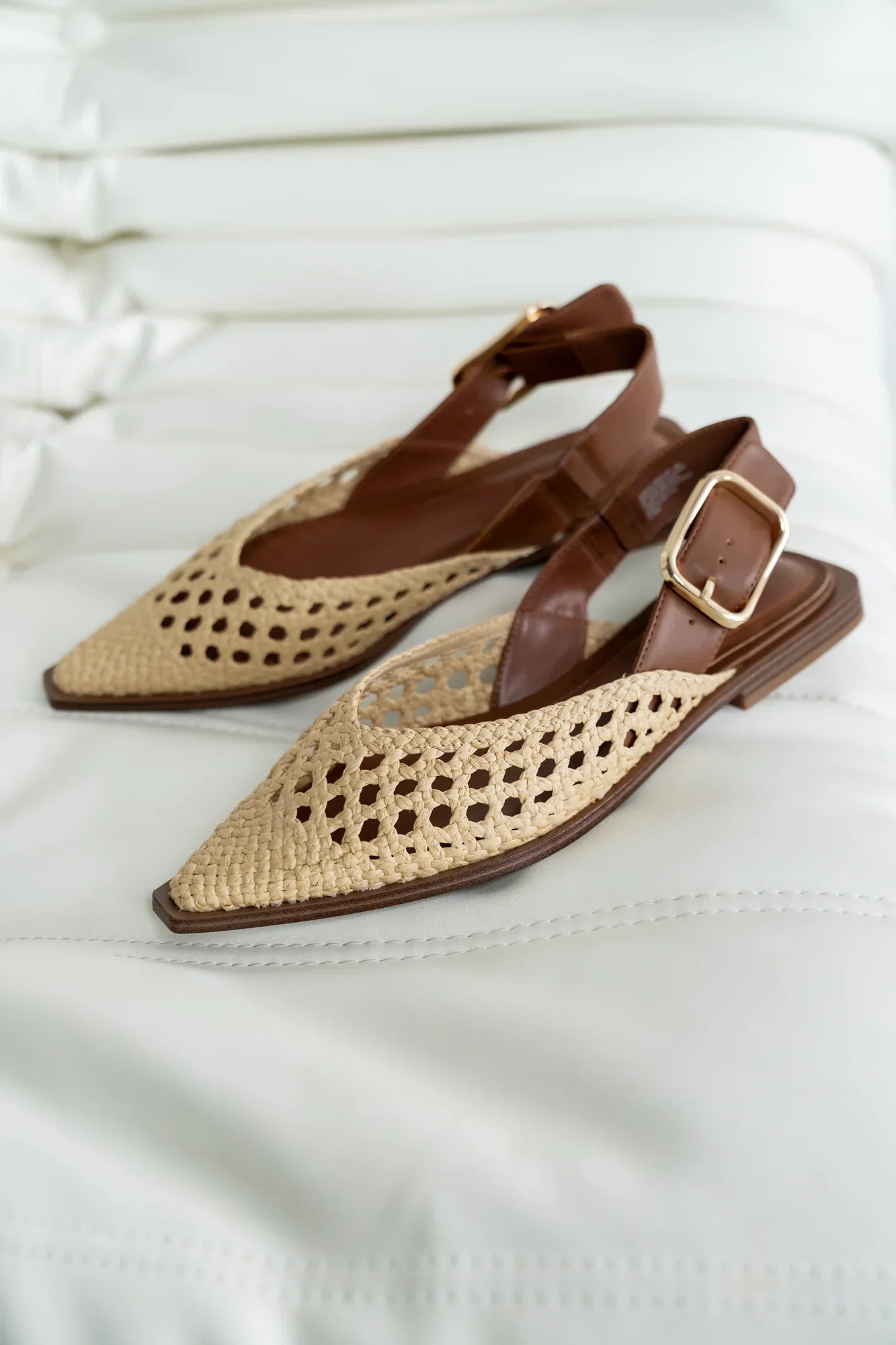 Steve Madden Shay Slingback Flats in Natural