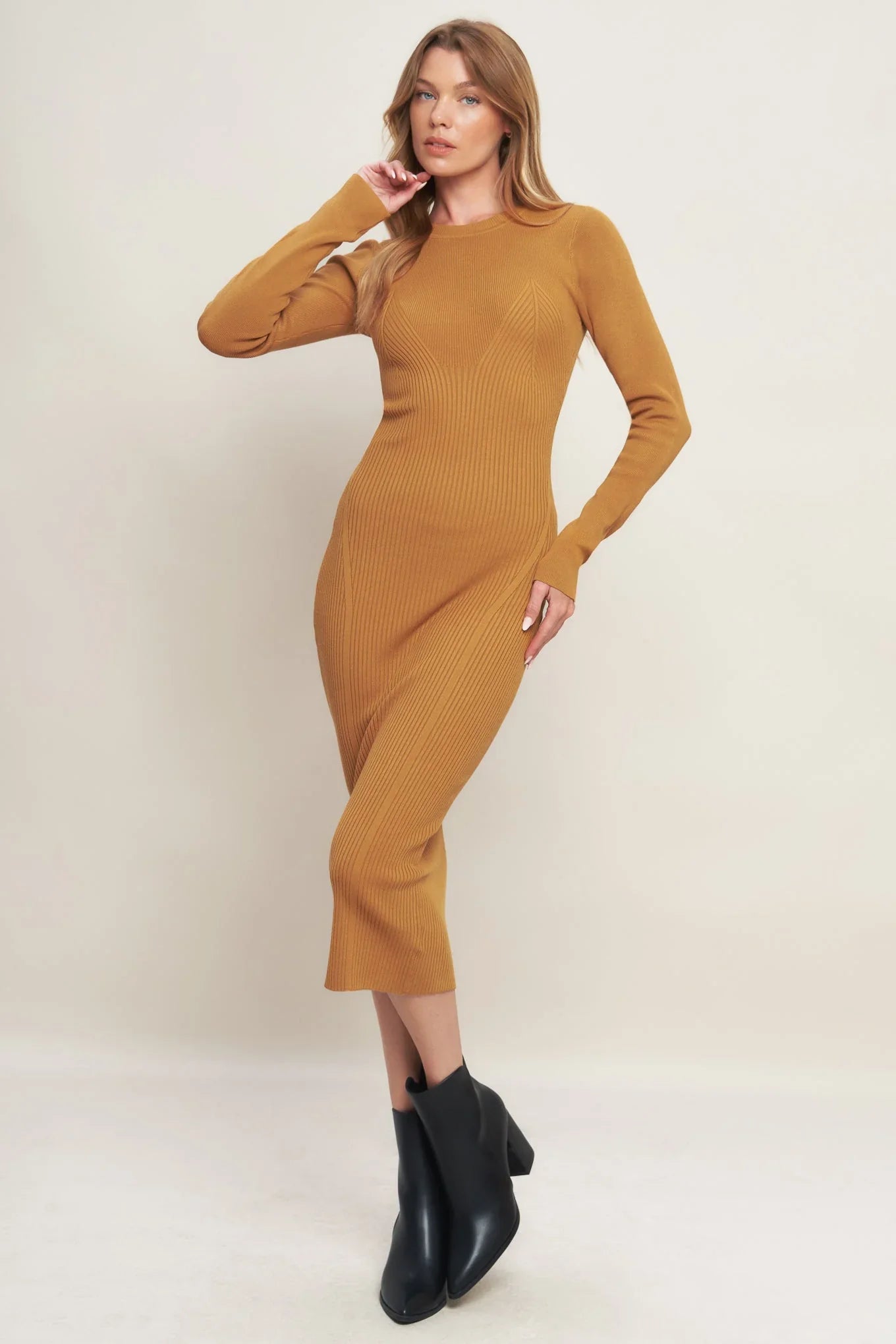 BE WITH YOU SWEATER MIDI DRESS FINAL SALE