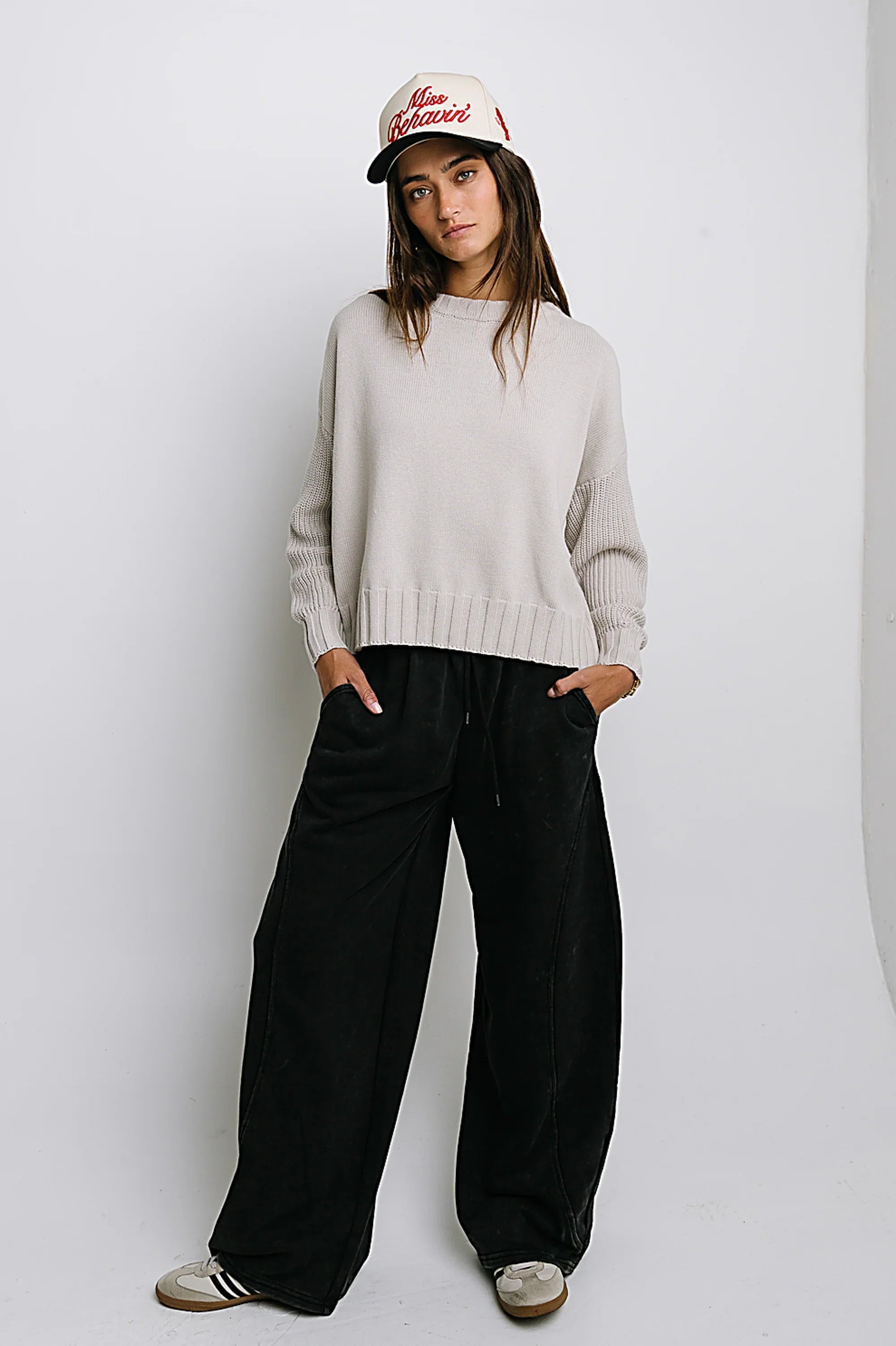 Payton Knit Sweater in Bone FINAL SALE