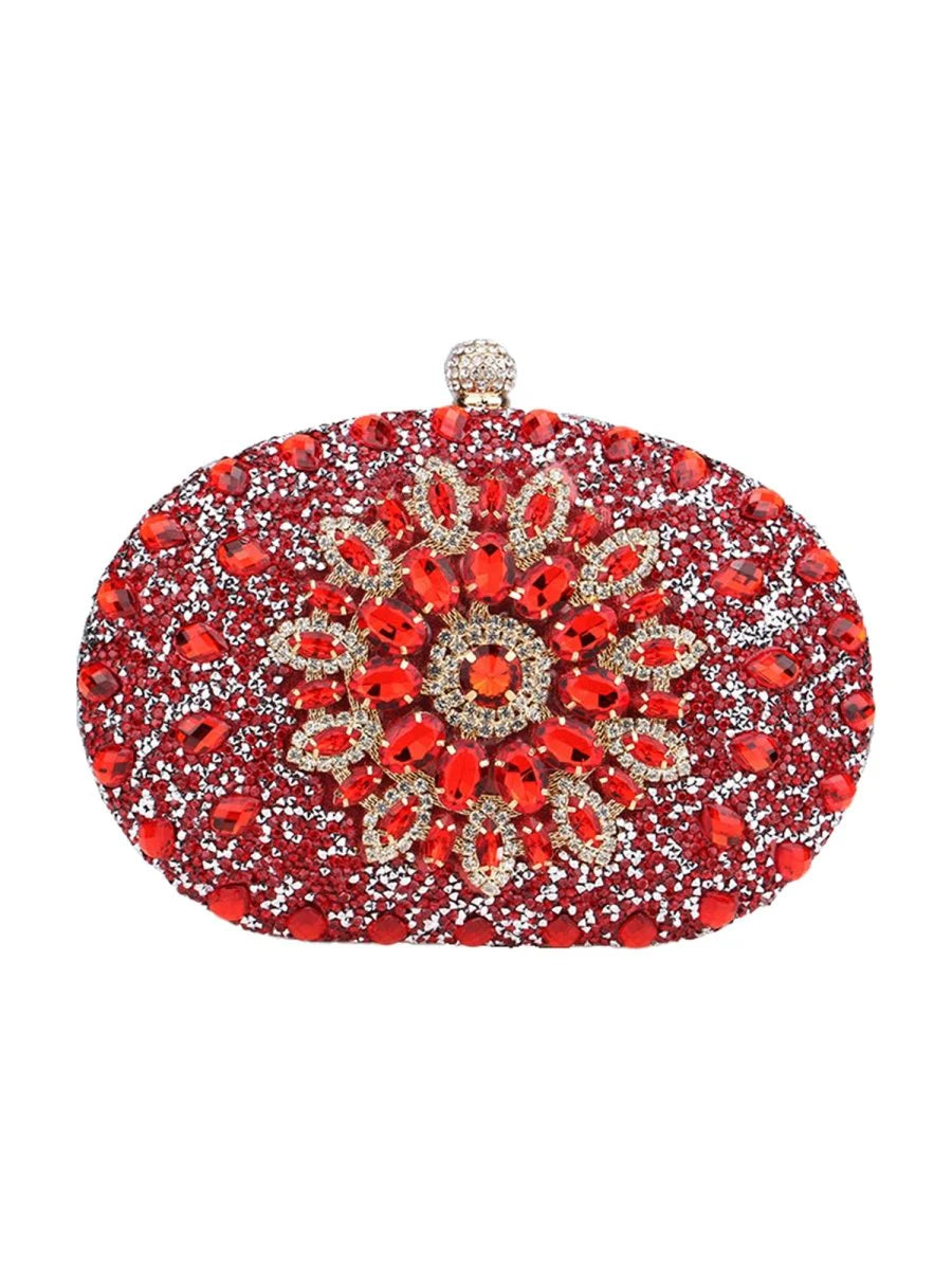 Womens All Over Crystals Sparkly Evening Clutch Bags