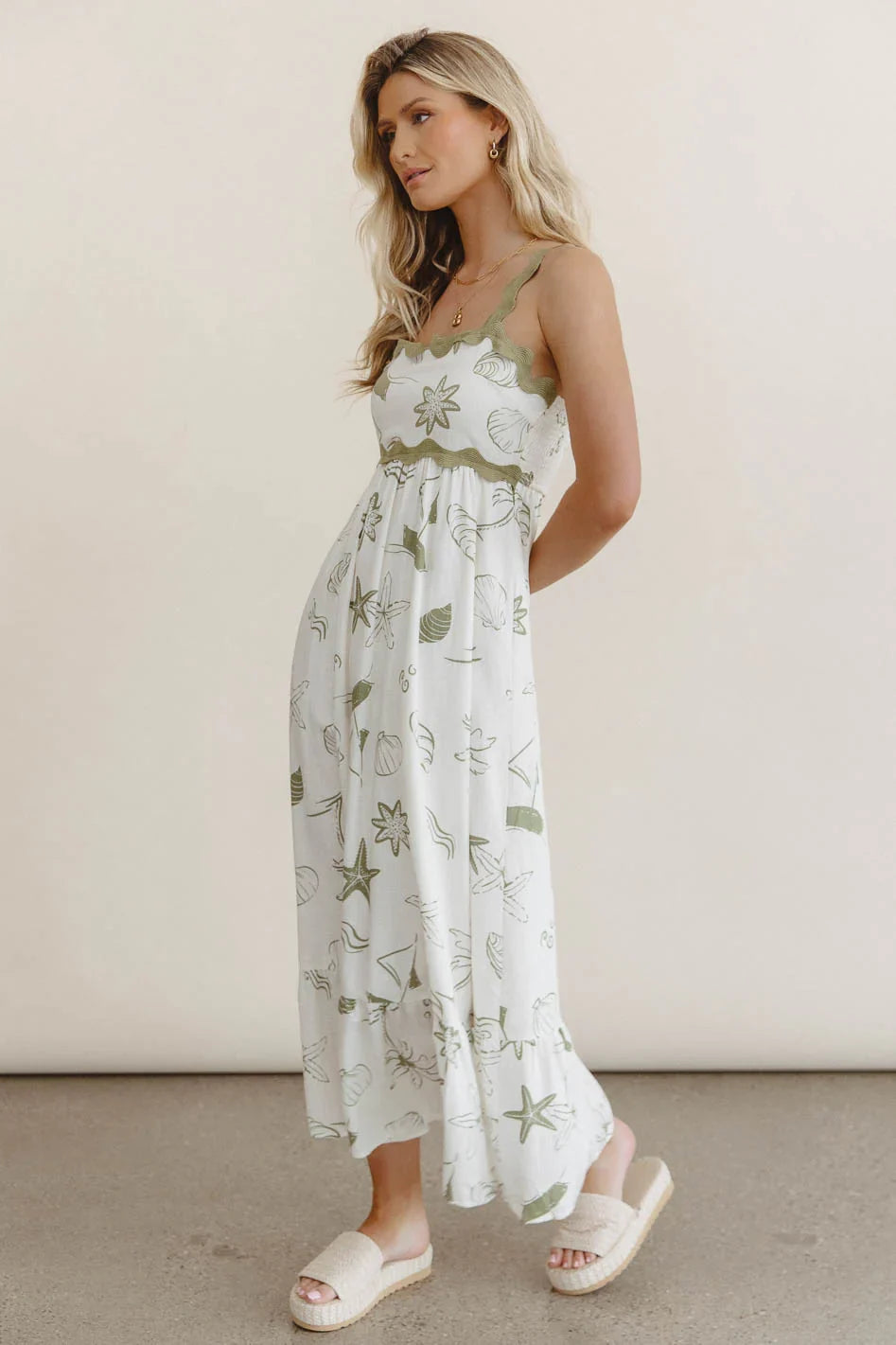 Lucy Sea Print Maxi Dress FINAL SALE